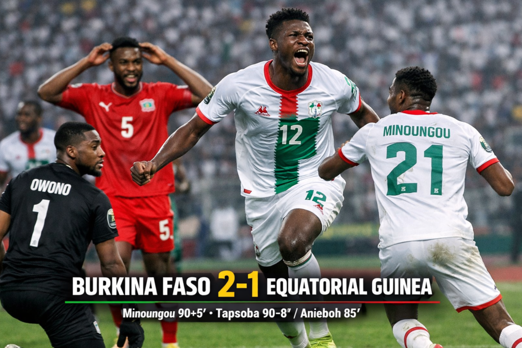 Burkina Faso Complete Dramatic Late Comeback to Defeat Equatorial Guinea 2–1