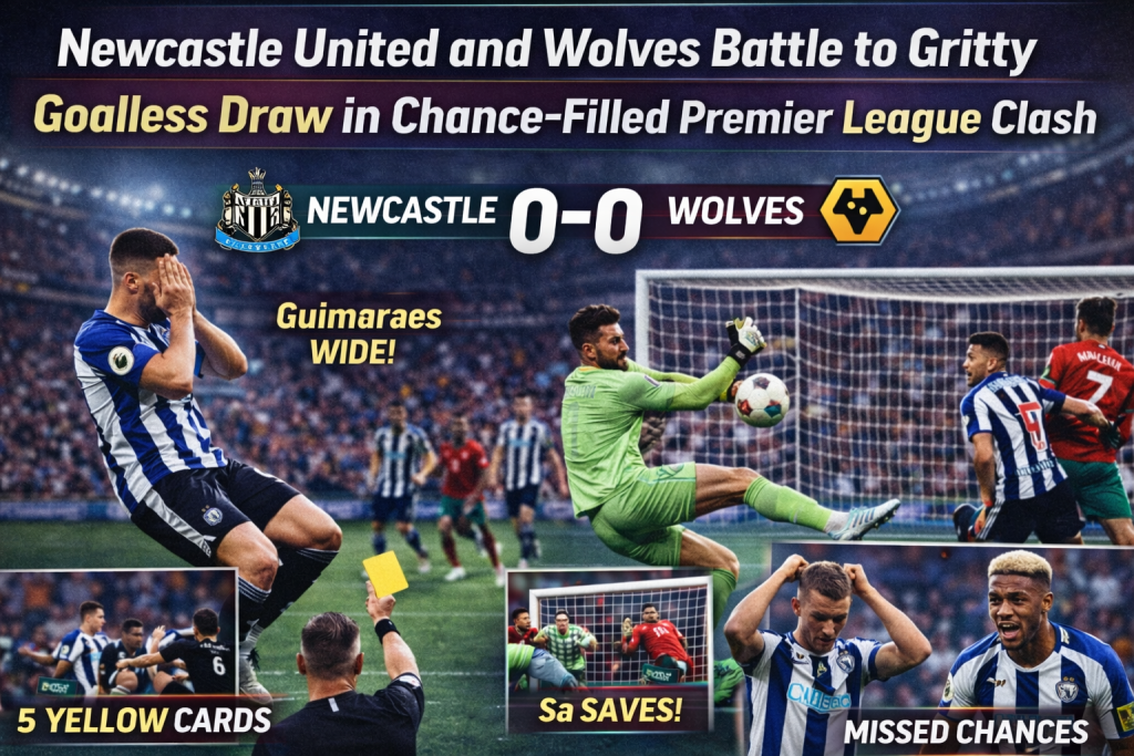 Newcastle United and Wolves Battle to Gritty Goalless Draw in Chance-Filled Premier League Clash