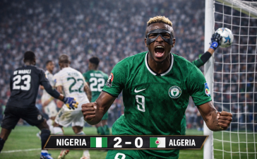 Nigeria Outclass Algeria in a Commanding 2–0 Victory as Osimhen Leads a Ruthless Second-Half Display
