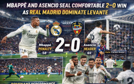 Mbappé and Asencio Seal Comfortable 2–0 Win as Real Madrid Dominate Levante