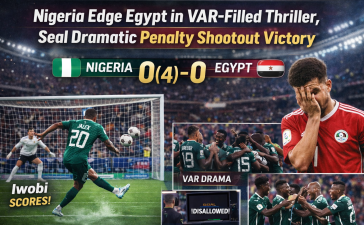 Nigeria Edge Egypt in VAR-Filled Thriller, Seal Dramatic Penalty Shootout Victory