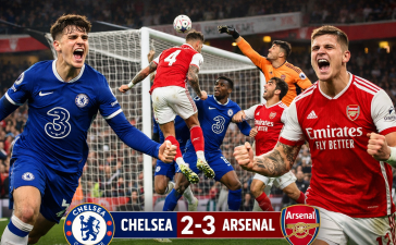 Arsenal Hold Off Chelsea in a Thrilling 3–2 London Derby Filled with Goals, VAR Drama, and Late Tension