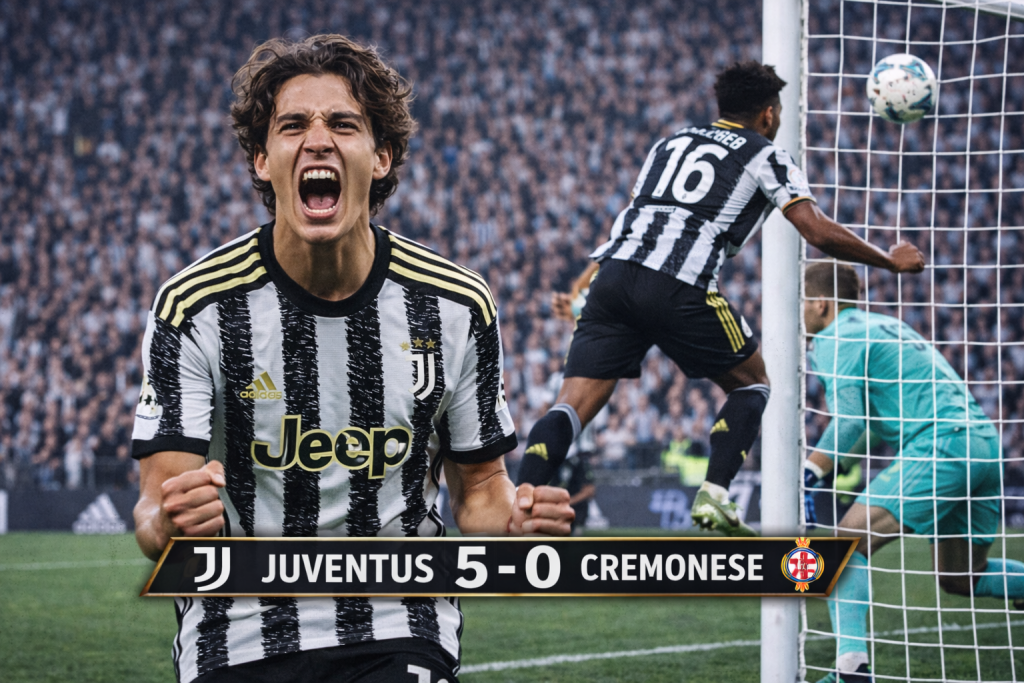 Juventus Run Riot Against Cremonese with Dominant 5–0 Victory at the Allianz Stadium