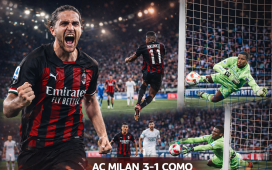 Adrien Rabiot Brace Inspires AC Milan to 3–1 Comeback Victory Over Como