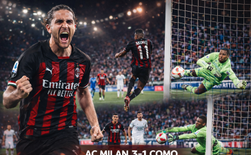 Adrien Rabiot Brace Inspires AC Milan to 3–1 Comeback Victory Over Como