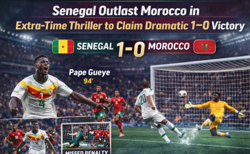 Senegal Outlast Morocco in Extra-Time Thriller to Claim Dramatic 1–0 Victory