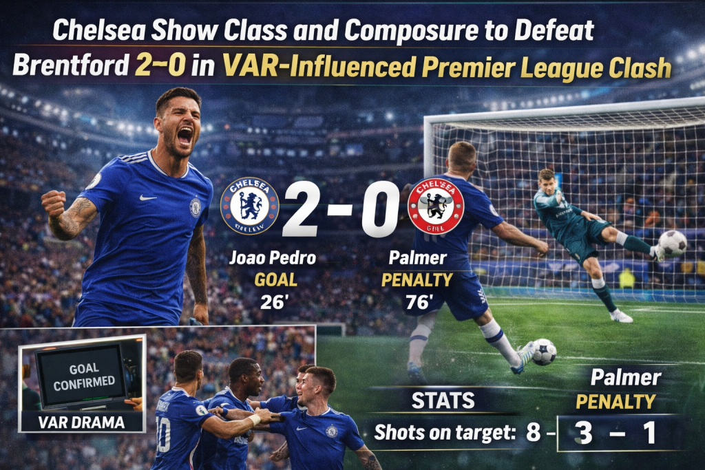 Chelsea Show Class and Composure to Defeat Brentford 2–0 in VAR-Influenced Premier League Clash