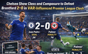 Chelsea Show Class and Composure to Defeat Brentford 2–0 in VAR-Influenced Premier League Clash