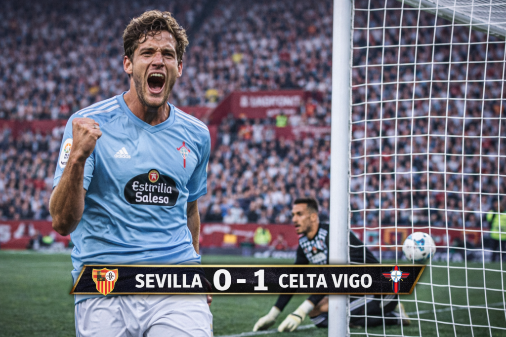 Marcos Alonso’s Late Penalty Seals Gritty 1–0 Away Win for Celta Vigo Against Sevilla