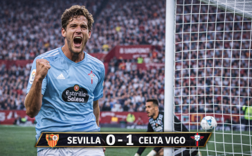 Marcos Alonso’s Late Penalty Seals Gritty 1–0 Away Win for Celta Vigo Against Sevilla