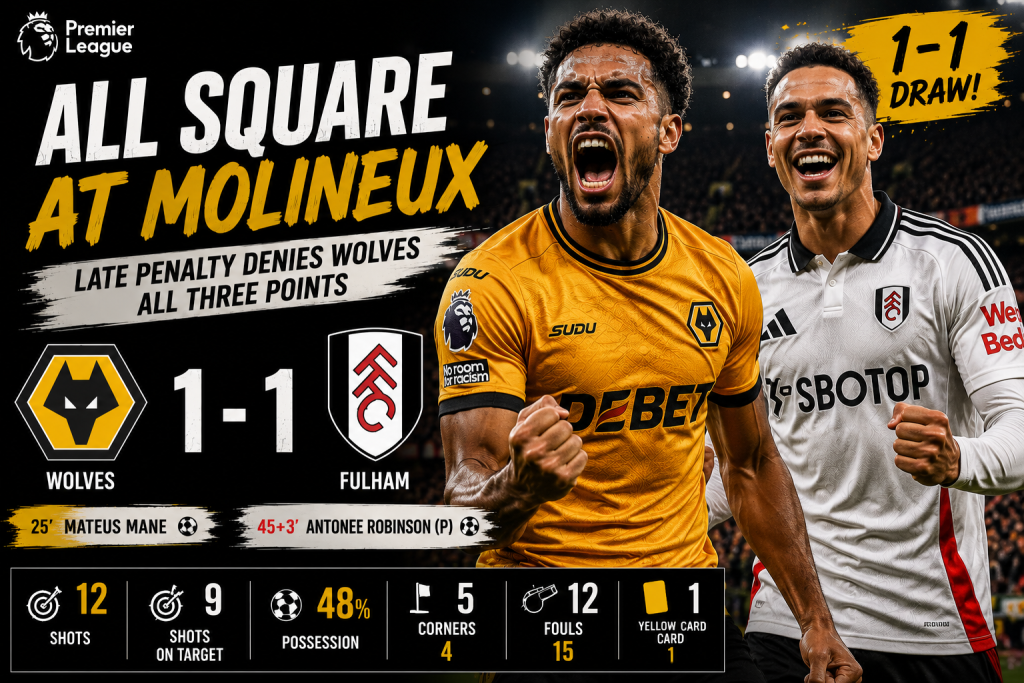 Fulham and Wolves Share Points in Entertaining 1-1 Premier League Clash