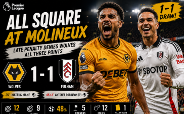 Fulham and Wolves Share Points in Entertaining 1-1 Premier League Clash