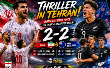Iran 2-2 New Zealand: Mohammad Mohebi's Late Header Rescues Iran in Thrilling World Championship 2026 Clash