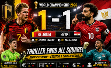 Belgium 1-1 Egypt: Emam Ashour Shines as Pharaohs Hold Red Devils in World Championship 2026 Thriller