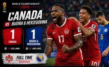 Canada 1-1 Bosnia & Herzegovina: Cyle Larin Rescues Late Point in Dramatic World Championship 2026 Clash