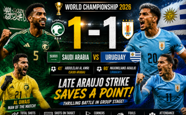 Saudi Arabia's Defensive Masterclass Denies Uruguay as Late Araujo Strike Rescues Dramatic 1-1 Draw