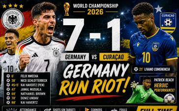 Germany 7-1 Curaçao: Havertz, Musiala and Undav Shine as Germany Run Riot in World Championship 2026