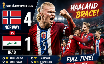 Norway Crush Iraq 4-1 as Erling Haaland Leads Scandinavian Masterclass in World Championship 2026 Clash