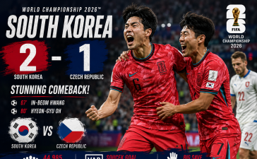 South Korea 2-1 Czech Republic: Hyeon-Gyu Oh Fires Taegeuk Warriors to Dramatic World Championship 2026 Comeback Victory