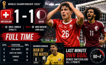 Switzerland 1-1 Qatar: Dramatic Stoppage-Time Own Goal Denies Swiss Victory in World Championship 2026 Thriller